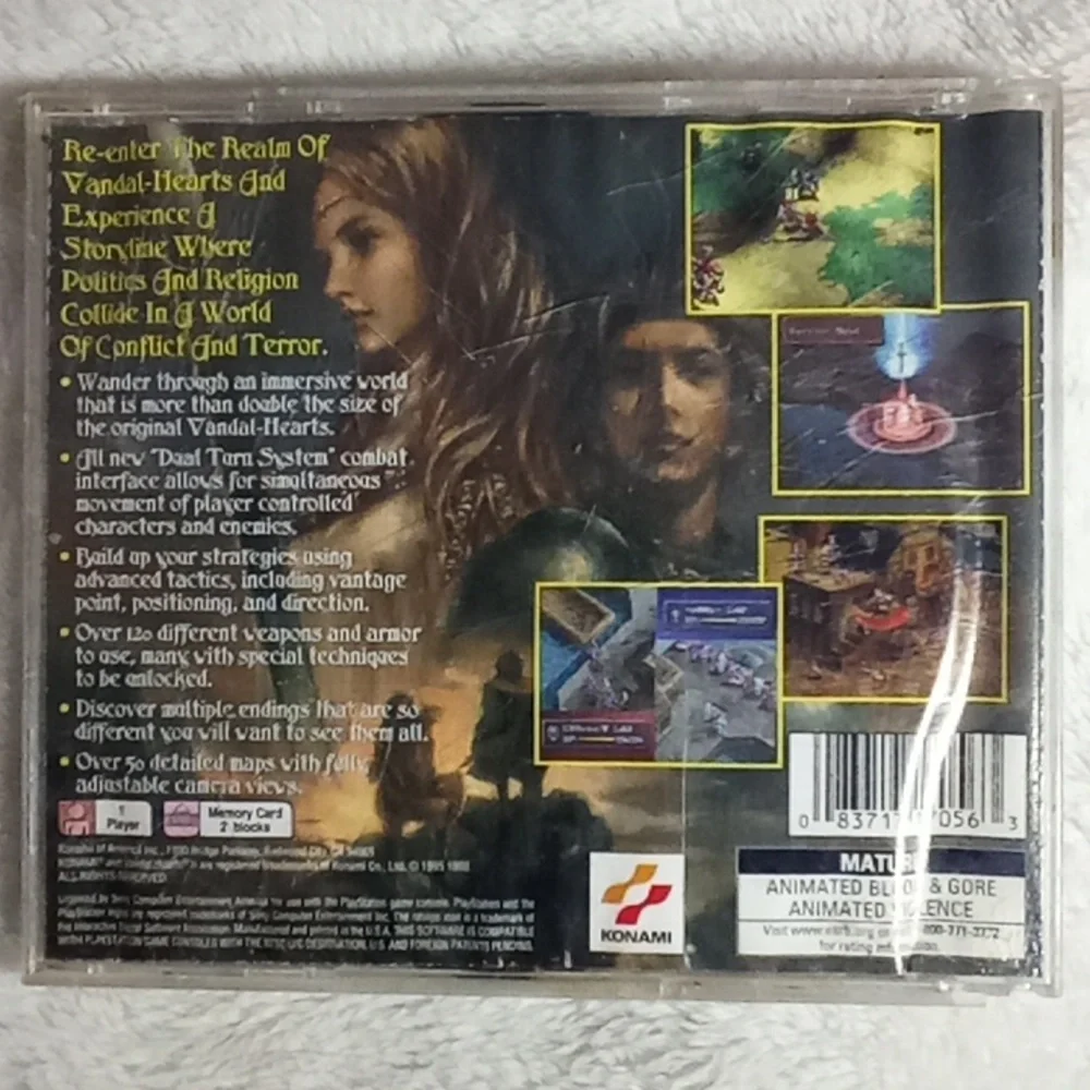 PLASTATION Sony Vandal Hearts II Blue Game DiscpaLayYst